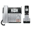 AT&T Connect to Cell 2-Line Cordless VOIP Phone with Digital Answering, Black/Silver (TL86103)