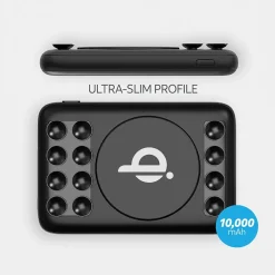 Portable Wireless Suction Power Bank, 10,000 mAh, Black (QPB10-BLK)<AT&T Outlet