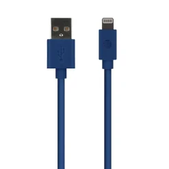PVC Charge and Sync Lightning Cable, 10 ft., Blue, (PVLC10-BLU)<AT&T Hot