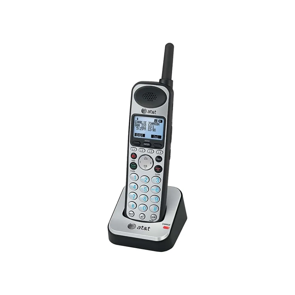 AT&T SynJ 4-Line Cordless Phone, Silver/Black (SB67108)