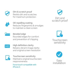 AT&T Tempered Glass Screen Protector for iPhone XR, (TG-IXR)