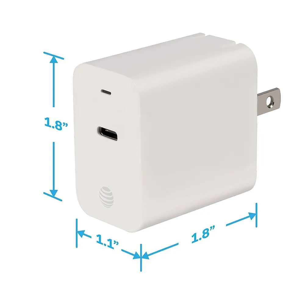Type-C Power Adapter, 18-Watt, White, (PDC18)<AT&T Online