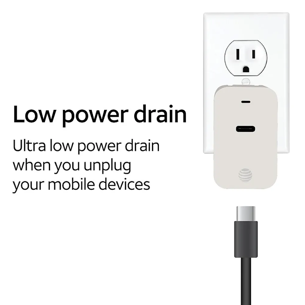 Type-C Power Adapter, 18-Watt, White, (PDC18)<AT&T Online