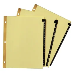 Dividers|Avery A-Z Leather Dividers, 26-Tabs, Gold (11350)
