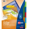 Dividers|Avery Big Tab Corner Lock Insertable Plastic Dividers with 3 Pockets, 5 Tabs, Multicolor (11273)