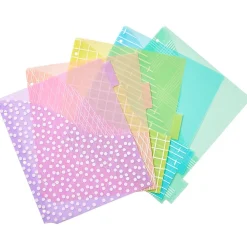 Dividers|Avery Big Tab Insertable Plastic Dividers with Pocket, 5 Tabs, Multicolor Pastel (07714)