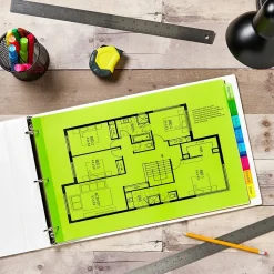 Dividers|Avery Big Tab Insertable Plastic Dividers for 11" x 17" Binders, 8 Tabs, Multicolor (11179)