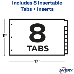 Dividers|Avery Big Tab Insertable Plastic Dividers for 11