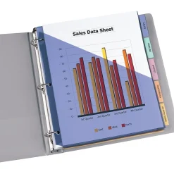 Dividers|Avery Big Tab Insertable Plastic Dividers, 5 Tab, Multicolor, 24 Sets/Carton (11902)