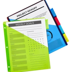 Dividers|Avery Big Tab Insertable Plastic Divider, 5 Tabs, Multicolor, 1 Set (11902)