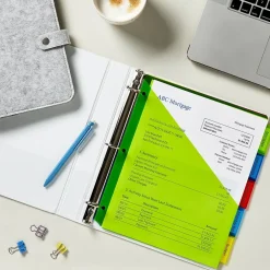 Dividers|Avery Big Tab Insertable Plastic Divider, 5 Tabs, Multicolor, 1 Set (11902)