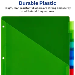 Dividers|Avery Big Tab Insertable Plastic Divider, 8 Tabs, Multicolor, 1 Set (11903)