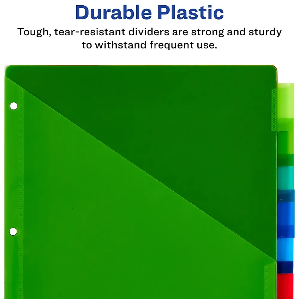 Dividers|Avery Big Tab Insertable Plastic Divider, 8 Tabs, Multicolor, 1 Set (11903)