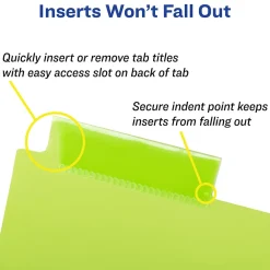 Dividers|Avery Big Tab Insertable Plastic Divider, 8 Tabs, Multicolor, 1 Set (11903)