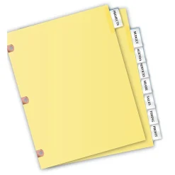 Dividers|Avery Big Tab Insertable Paper Dividers, 8 Tabs, Clear, Copper Reinforced (23285)