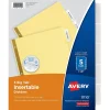 Dividers|Avery Big Tab Insertable Paper Dividers, 5-Tab, Yellow (11110)