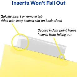 Dividers|Avery Big Tab Insertable Paper Dividers, 5-Tab, Yellow (11110)