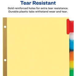 Dividers|Avery Big Tab Insertable Paper Divider, 8 Tabs, Multicolor, 1 Set (11111)