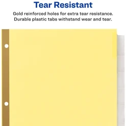 Dividers|Avery Big Tab Insertable Paper Dividers, Clear 8 Tab, Buff (11112)