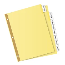 Dividers|Avery Big Tab Insertable Paper Dividers, Clear 8 Tab, Buff (11112)
