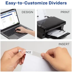 Dividers|Avery Big Tab Insertable Paper Dividers, Clear 5 Tab, White (11122)