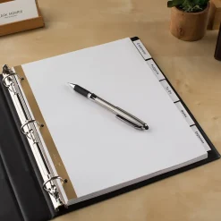 Dividers|Avery Big Tab Insertable Paper Dividers, Clear 5 Tab, White (11122)