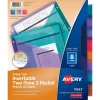 Dividers|Avery Big Tab Insertable Plastic Dividers with 2 Pockets, 8 Tabs, Two-Tone Multicolor (11983)