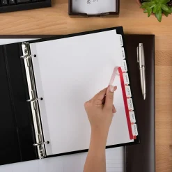 Dividers|Avery Big Tab Print & Apply Label Blank Dividers, 8-Tab, Clear, 5/Set (11493)