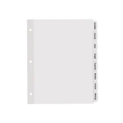 Dividers|Avery Big Tab Printable Paper Dividers with White Labels, 8 Tabs, 20 Sets/Pack (11435)