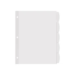 Dividers|Avery Big Tab Printable Paper Dividers with White Labels, 5 Tabs, 20 Sets/Pack (11434)