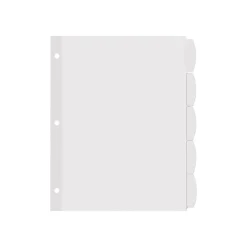 Dividers|Avery Big Tab Printable Paper Dividers with White Labels, 5 Tabs, 4 Sets/Pack (11432)