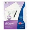 Dividers|Avery Big Tab Write & Erase Plastic Dividers, 8 Tabs, White (16371)