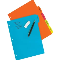 Dividers|Avery Big Tab Write & Erase Plastic Dividers, 5 Tabs, Bright Multicolor (16129)