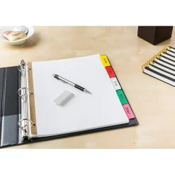 Dividers|Avery Big Tab Write & Erase Paper Dividers, 5 Tabs, Multicolor, Gold Reinforced (23076)