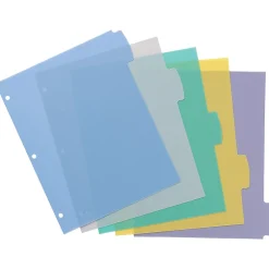 Dividers|Avery Big Tab Write & Erase Plastic Dividers, 5 Tabs, Multicolor (16170)