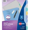 Dividers|Avery Big Tab Write & Erase Plastic Divider, 8 Tabs, Multicolor, 1 Set (16171)
