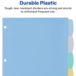 Dividers|Avery Big Tab Write & Erase Plastic Divider, 8 Tabs, Multicolor, 1 Set (16171)