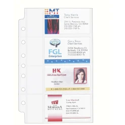 Sheet Protectors|Avery Business Card Sheet Protectors, 5.5" x 8.5", Clear, 5/Pack (76025)