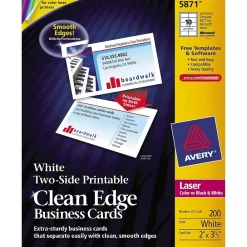 Business Cards*Avery Clean Edge Business Cards, 2