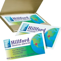 Business Cards*Avery Clean Edge Business Cards, 2" x 3 1/2", Matte White, 400 Per Pack (8877)