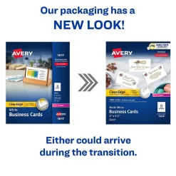 Business Cards*Avery Clean Edge Business Cards, 2" x 3 1/2", Matte White, 1000 Per Pack (5874)