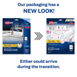 Business Cards*Avery Clean Edge Business Cards, 2" x 3 1/2", Glossy White, 200 Per Pack (8859)