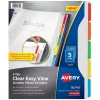 Dividers|Avery Clear Easy View Plastic Dividers, 5 Tabs, Multicolor (16740)