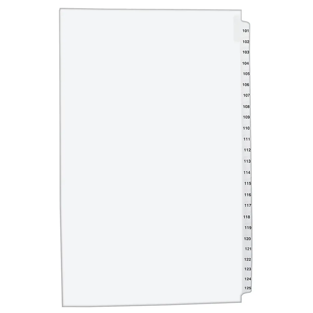 Dividers|Avery Collated Preprinted Dividers, 25-Tabs, White, Set (01434)