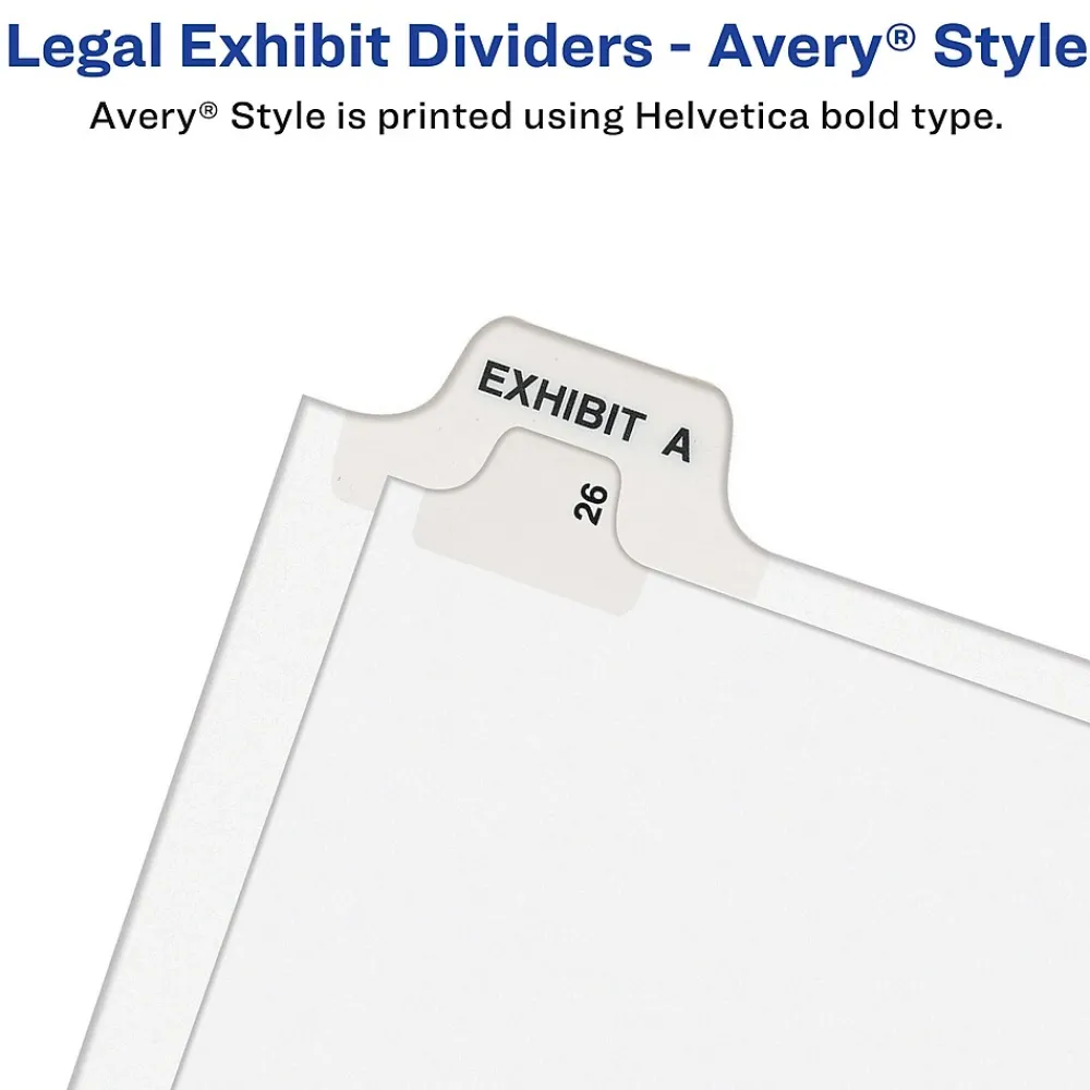 Dividers|Avery Collated Preprinted Dividers, 25-Tabs, White, Set (01434)