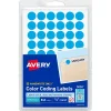 Labels|Avery Color-Coding Labels, 1/2 " Dia, Light Blue, Non-Printable, 840 Labels/Pack (5050)
