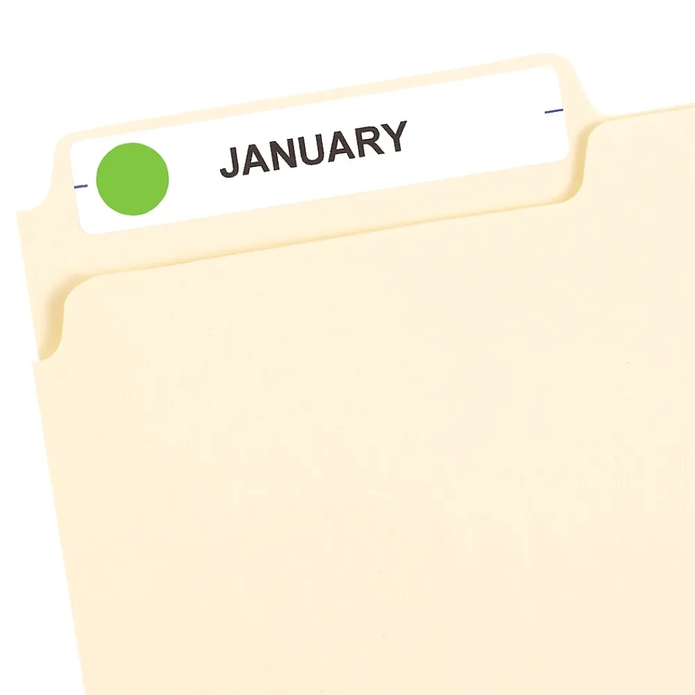 Labels|Avery Color-Coding Labels, 1/2 " Dia, Neon Green, Non-Printable, 840 Labels/Pack (5052)