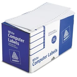Labels|Avery Computer Labels, Dot Matrix Labels and Pin-Feed Labels, 2-15/16" x 5", White, 3,000 Labels/Pack (4076)