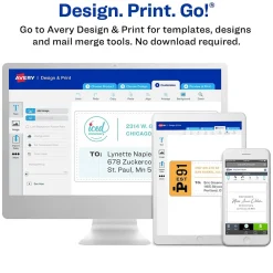 Online Avery Copier Shipping Labels, 8-1/2