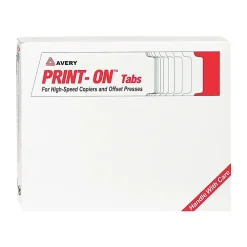 Dividers|Avery Copier Tab Dividers, Single Reverse Collated, 5-Tab, White, 30 Sets/Box (20416)